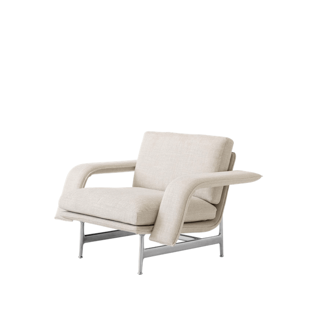 &Tradition Meantime AV29 Lænestol Sofa Poleret Aluminium/Ecriture 0210
