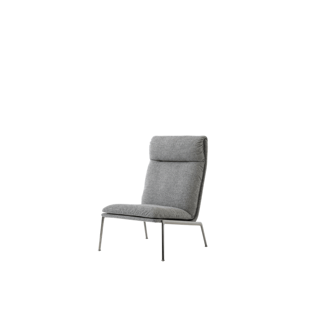 &Tradition Muno LN16 Lænestol Med Høj Ryg Mørk Krom/Hallingdal 0126